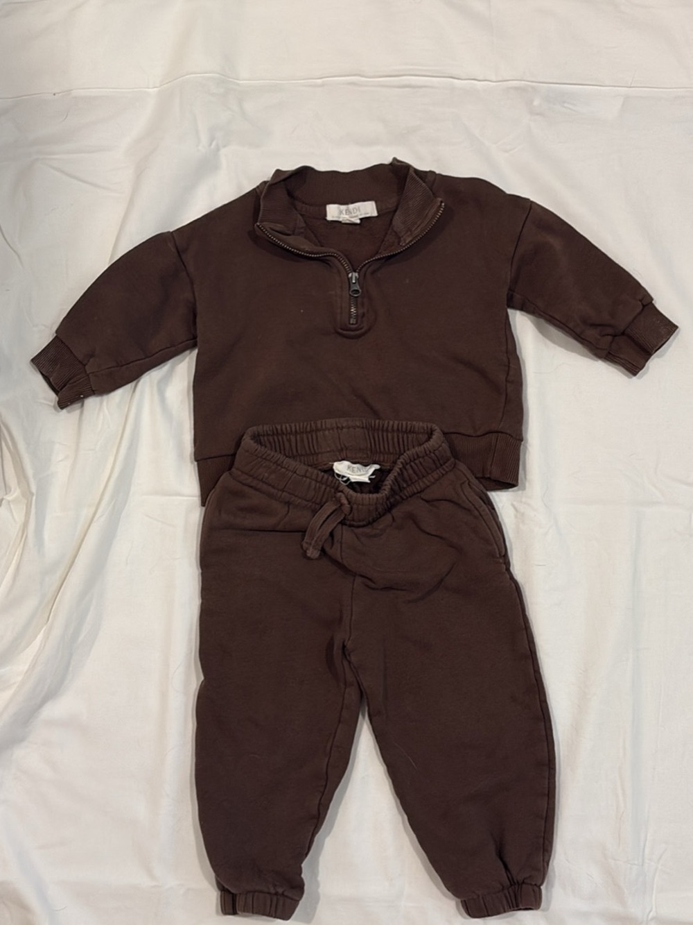 Colored Organics Chocolate Brown Kids Sweatshirt & Jogger Set